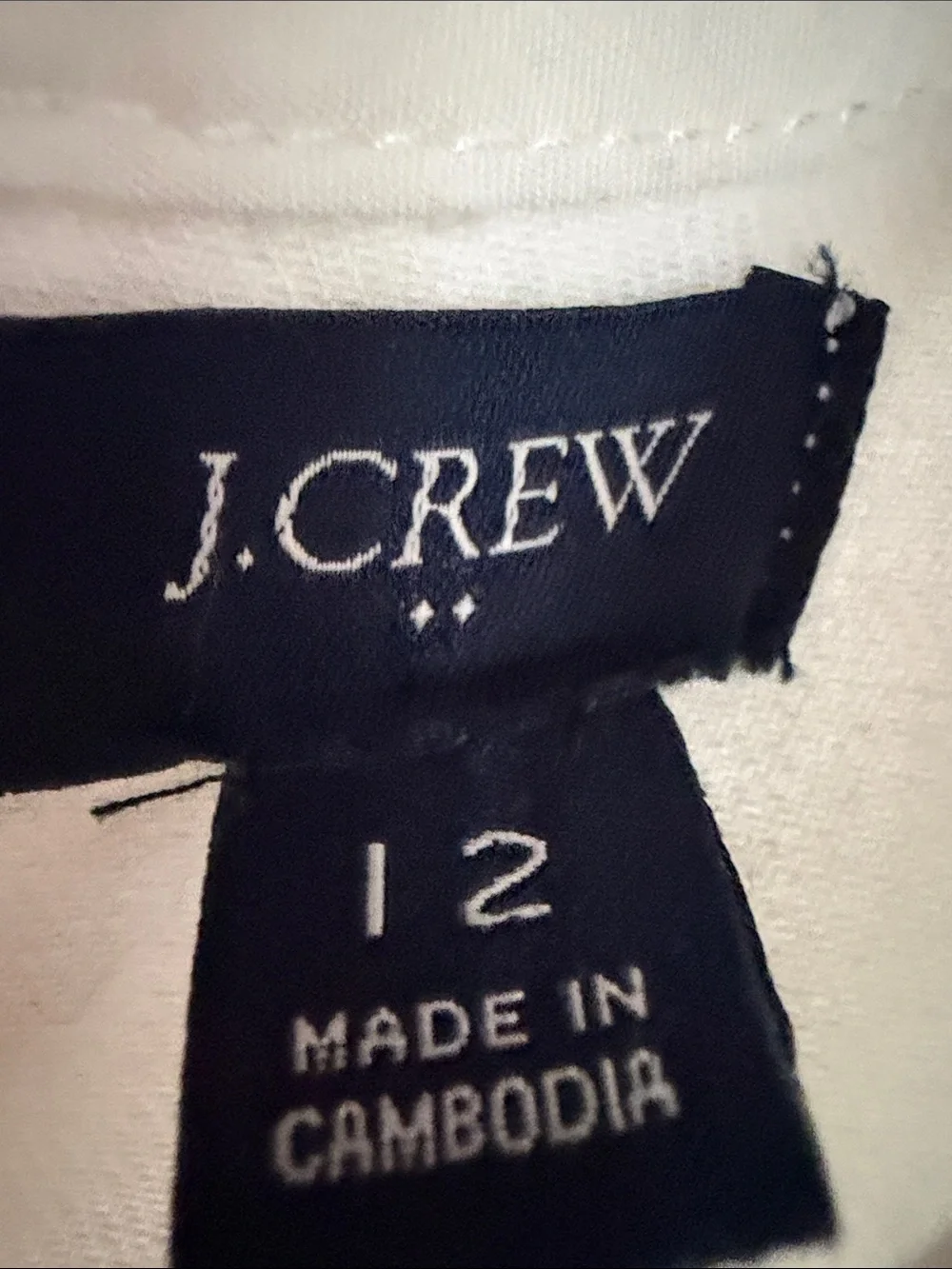 J. Crew Sleeveless Cream White Shift denim mini Dress size 12 - Picture 3 of 4